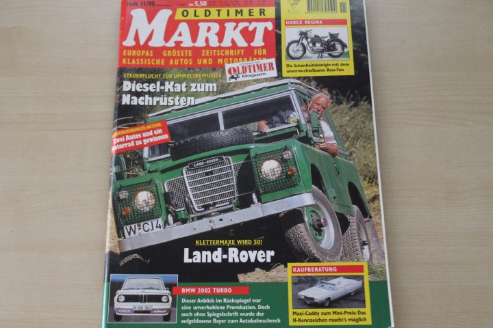 Deckblatt Oldtimer Markt (11/1998)